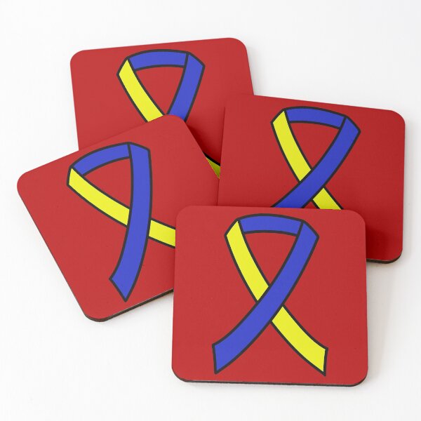 Item preview, Down Syndrome Awareness Ribbon Red Background designed and sold by KTCreativeSide.