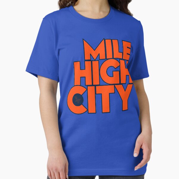 Mile High City Typography - Orange And Blue Essential T-Shirt