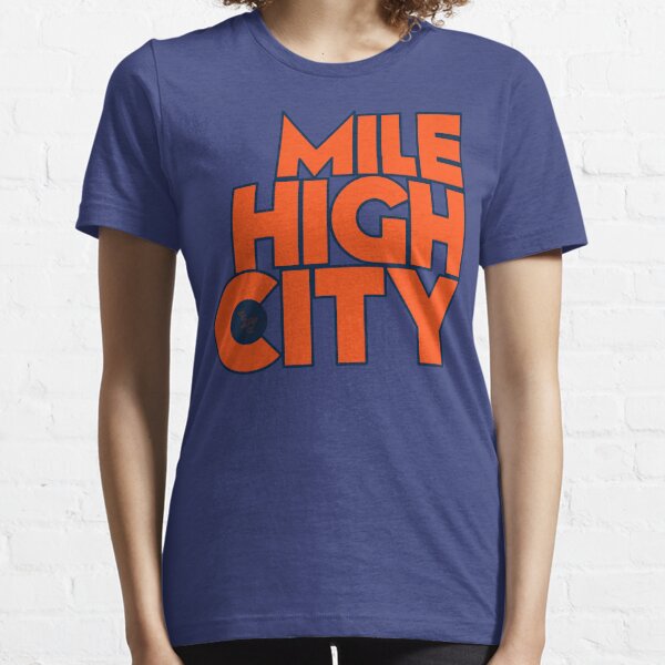 Mile High City Typography - Orange And Blue Essential T-Shirt