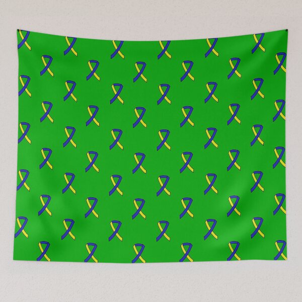 Item preview, Down Syndrome Awareness Ribbon Green Background designed and sold by KTCreativeSide.