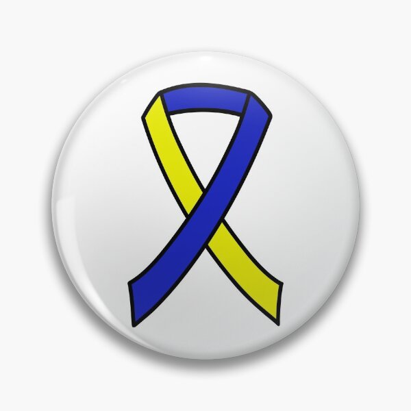 Item preview, Down Syndrome Awareness Ribbon White Background designed and sold by KTCreativeSide.