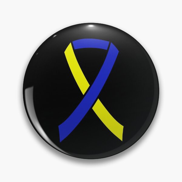 Item preview, Down Syndrome Awareness Ribbon Black Background designed and sold by KTCreativeSide.