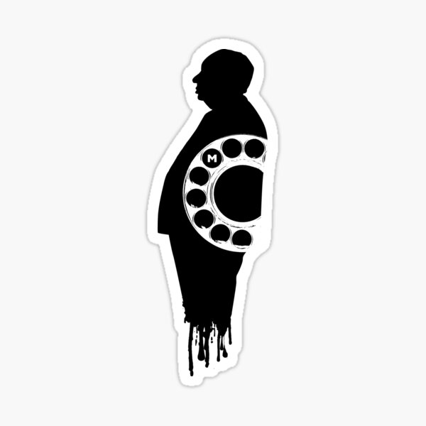 Hitchcock Dial M for Murder Sticker