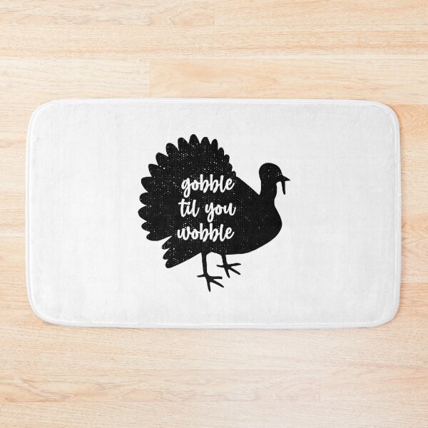 Item preview, Thanksgiving Turkey Silhouette Gobble Til You Wobble designed and sold by EstelleStar.