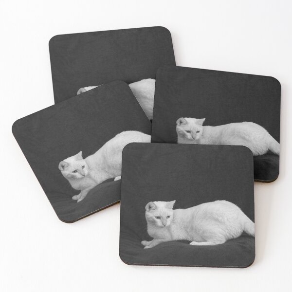 Item preview, Red Point Siamese Cat on Blue Blanket BW designed and sold by Elisabeth Lucas.