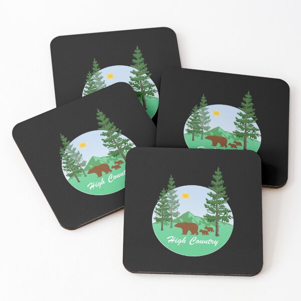 Item preview, High Country Circle Bear with Cubs Scene on Black designed and sold by HighCountry2021.
