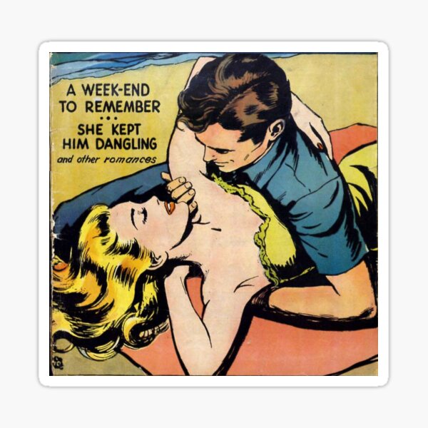 Artikel-Vorschau von Romantischer Vintage-Comic-Pop-Art-Aufkleber, designt und verkauft von celinienie.