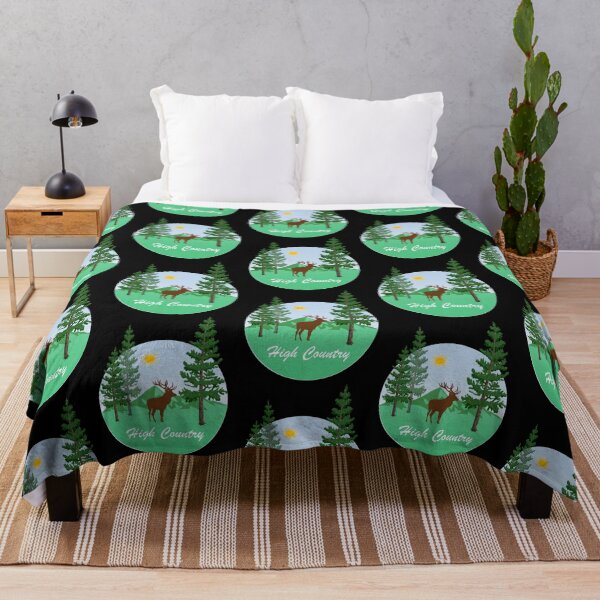 Item preview, High Country Circle Elk / Deer Scene on Black designed and sold by HighCountry2021.