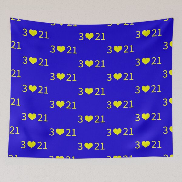 Item preview, Down Syndrome Awareness Blue Background designed and sold by KTCreativeSide.