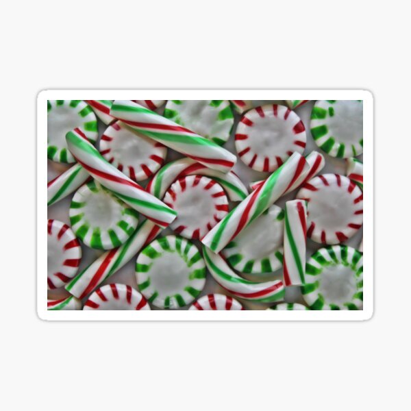 Peppermint Mess - Christmas Candy Art Sticker