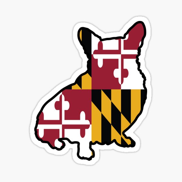 Item preview, Maryland Flag Corgi designed and sold by BaltimoreCorgis.