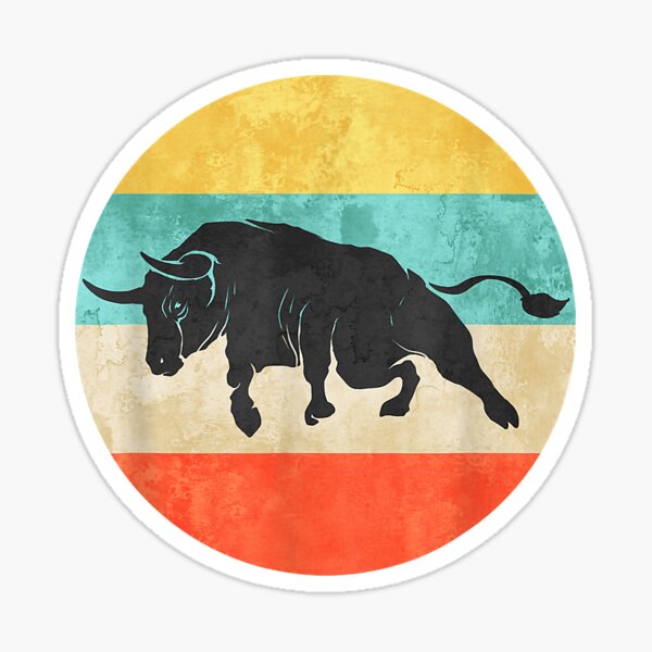 Bull Riding Retro Vintage Western Cowboy Rodeo Rider Gift Sticker
