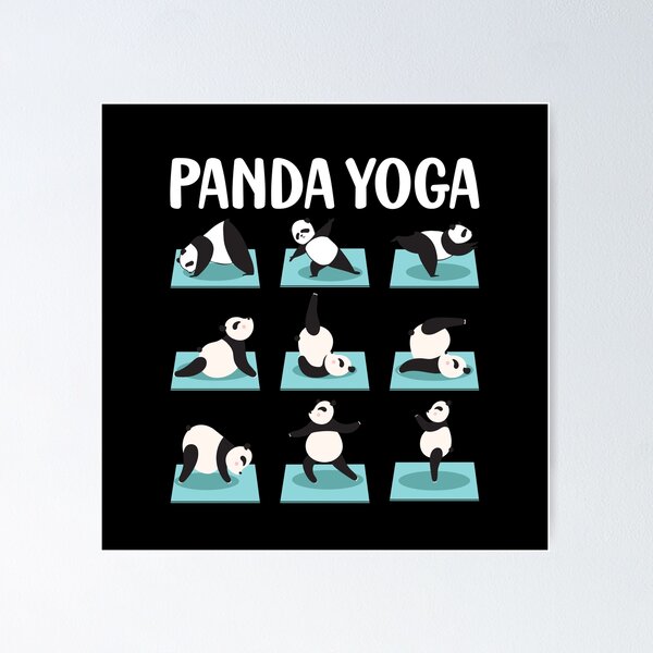 Yoga Poses Panda' Poster, picture, metal print, paint by Giovanni  Poccatutte