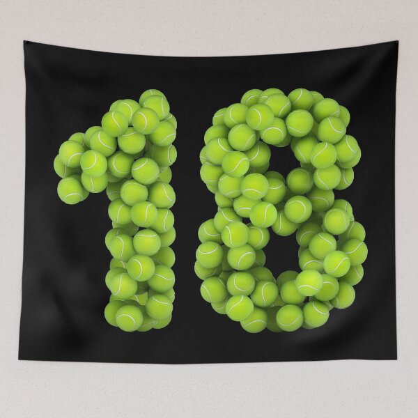 Item preview, Tennis Player Number 18 - Tennis Sports eighteen Game Set Match 18 designed and sold by elhefe.