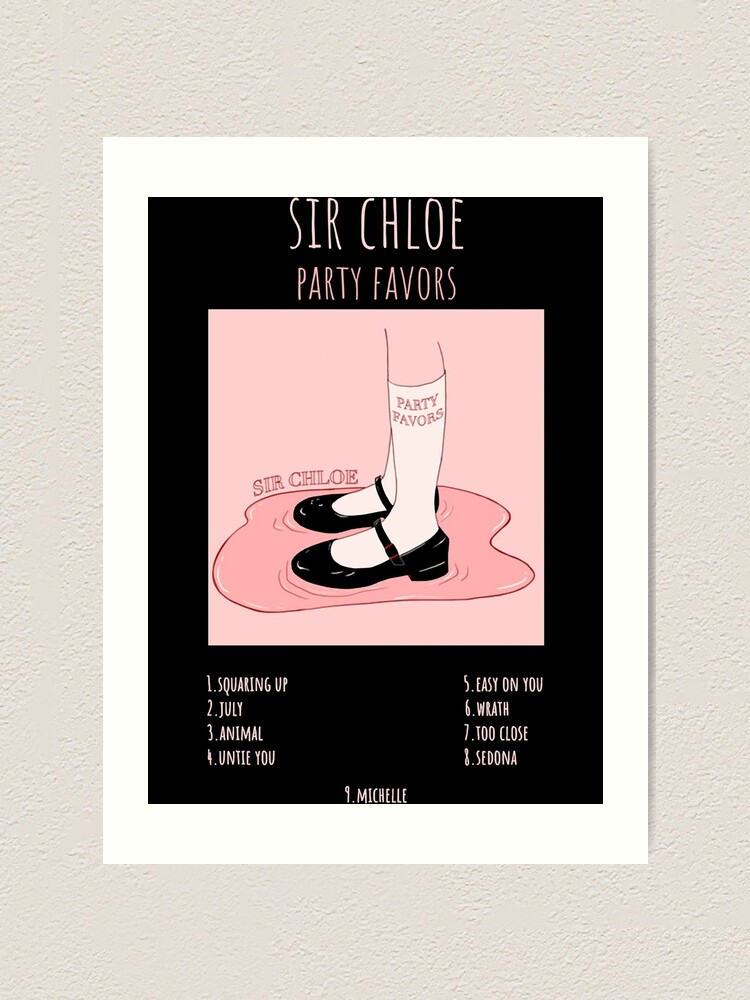 "Sir Chloe Party Favors Album TRACKLIST Logo" Art Print by