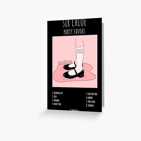 "Sir Chloe Party Favors Album TRACKLIST Logo" Greeting Card for Sale