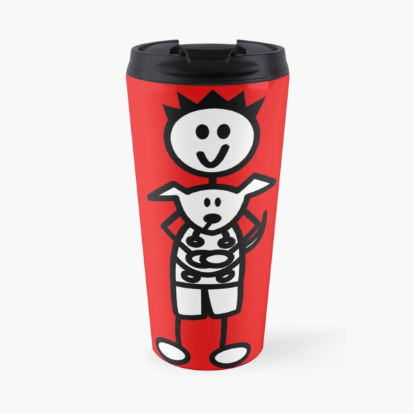 The boy with the spiky hair - red Travel Mug