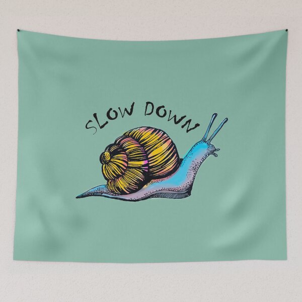 Item preview, Slow down snail designed and sold by Lemontreeart63.