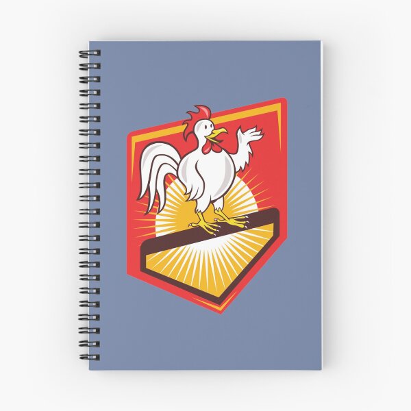 Item preview, Rooster Cockerel Waving Hello Shield Cartoon   designed and sold by ApplingAcres.