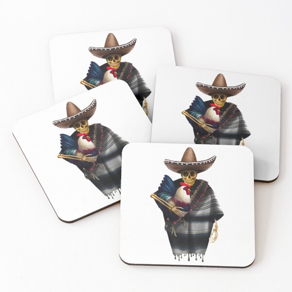 Item preview, esqueleto sosteniendo un gallo designed and sold by ApplingAcres.