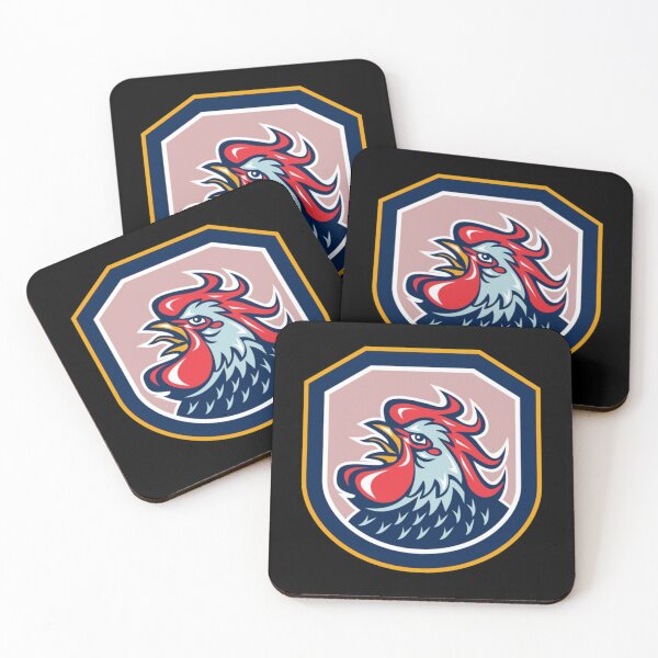 Item preview, Rooster Cockerel Crowing Shield Retro   designed and sold by ApplingAcres.