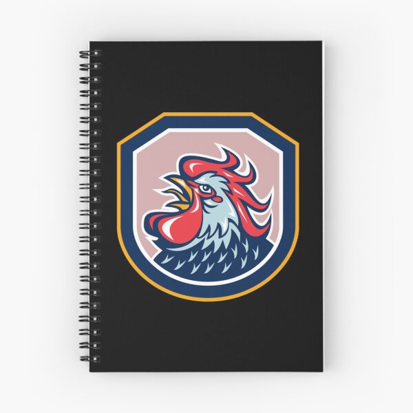 Item preview, Rooster Cockerel Crowing Shield Retro   designed and sold by ApplingAcres.