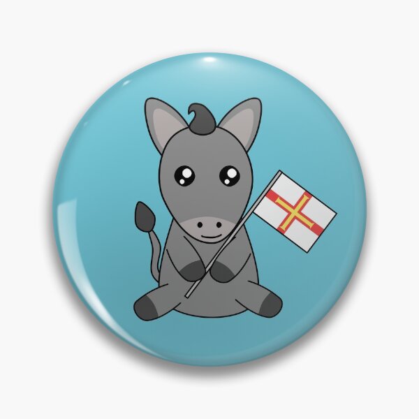 Item preview, Guernsey Donkey Waving Guernsey Flag designed and sold by cashewdays.