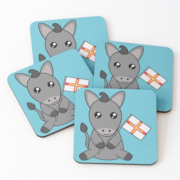 Item preview, Guernsey Donkey Waving Guernsey Flag designed and sold by cashewdays.