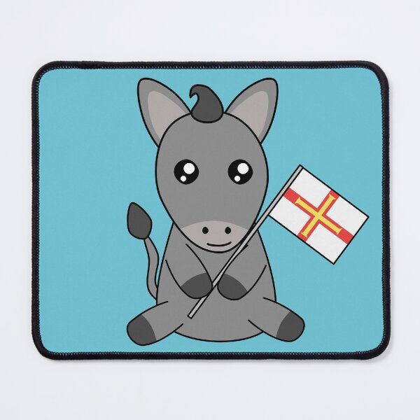 Item preview, Guernsey Donkey Waving Guernsey Flag designed and sold by cashewdays.