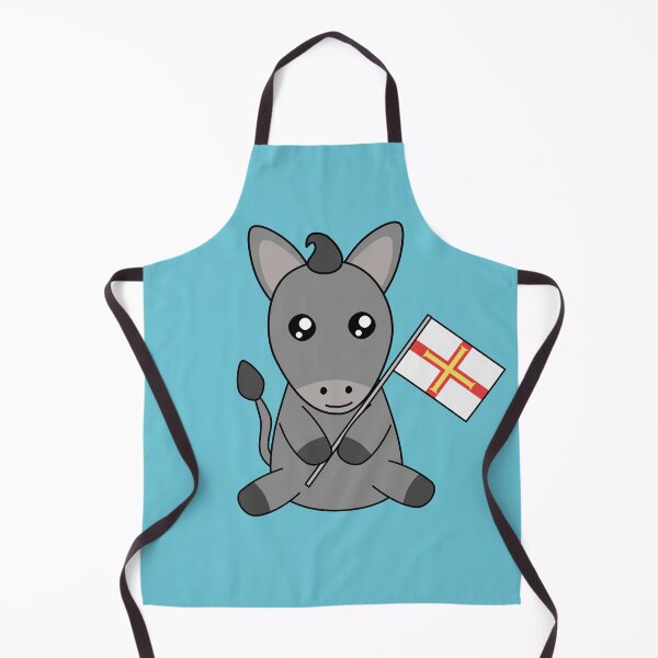 Item preview, Guernsey Donkey Waving Guernsey Flag designed and sold by cashewdays.