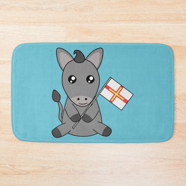 Item preview, Guernsey Donkey Waving Guernsey Flag designed and sold by cashewdays.