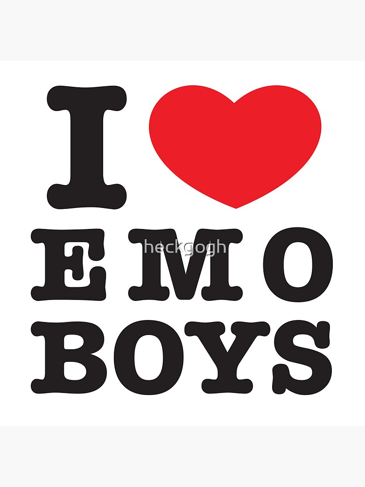 I Love or Heart Emo Boys Sticker for Sale by heckgogh