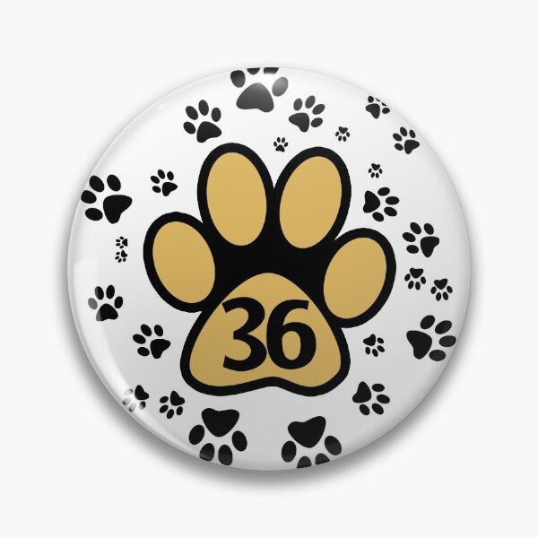 Item preview, Cute animal paw prints with number 36 - numbers designed and sold by MadandMean.