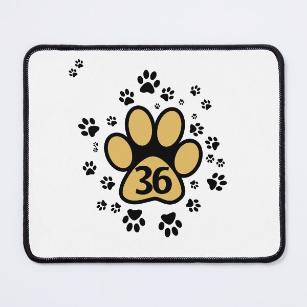 Item preview, Cute animal paw prints with number 36 - numbers designed and sold by MadandMean.