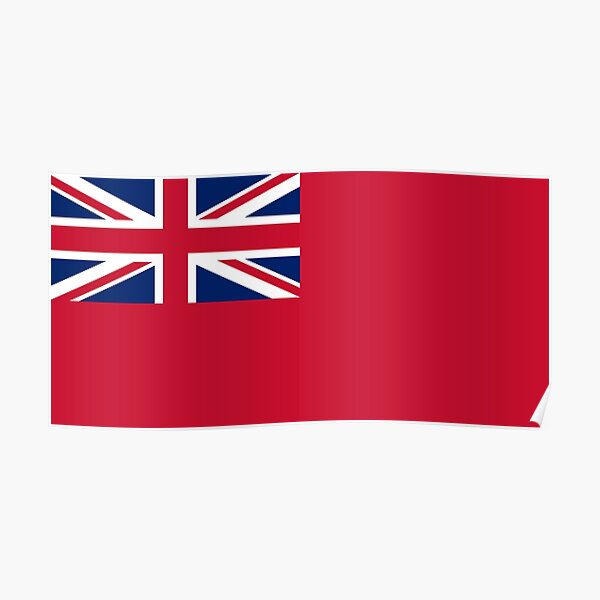 RED ENSIGN  Quality Table Flag satinette 