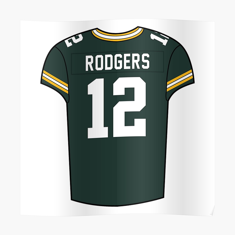 Aaron Rodgers Home Jersey' Poster for Sale by designsheaven