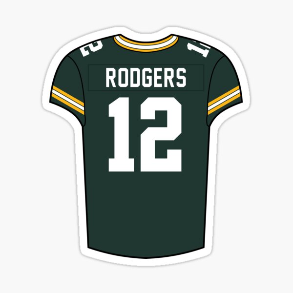 Aaron Rodgers Home Jersey' Sticker for Sale by designsheaven