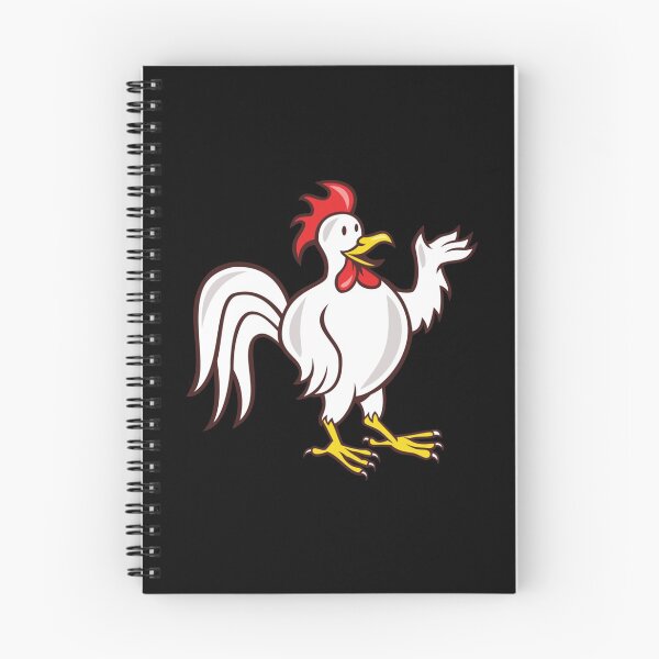 Item preview, Rooster Cockerel Waving Hello Cartoon   designed and sold by ApplingAcres.