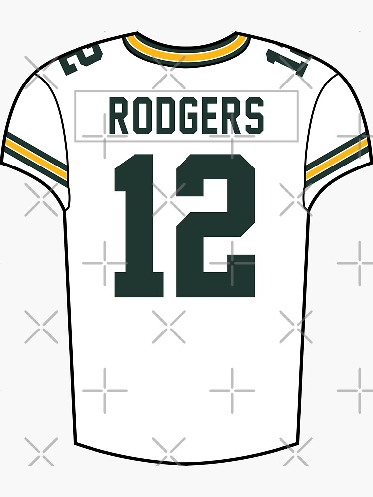 Aaron Rodgers Away Jersey' Sticker for Sale by designsheaven