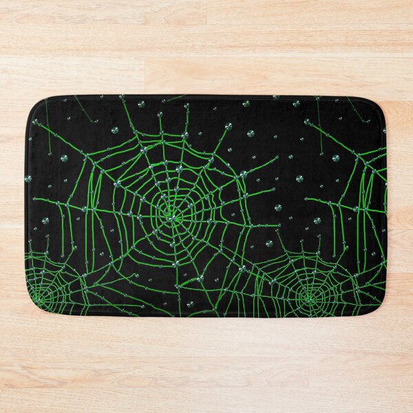 Item preview, Gothic Spider Web Green Glitter Halloween Cobweb Pattern designed and sold by GlamourChick.