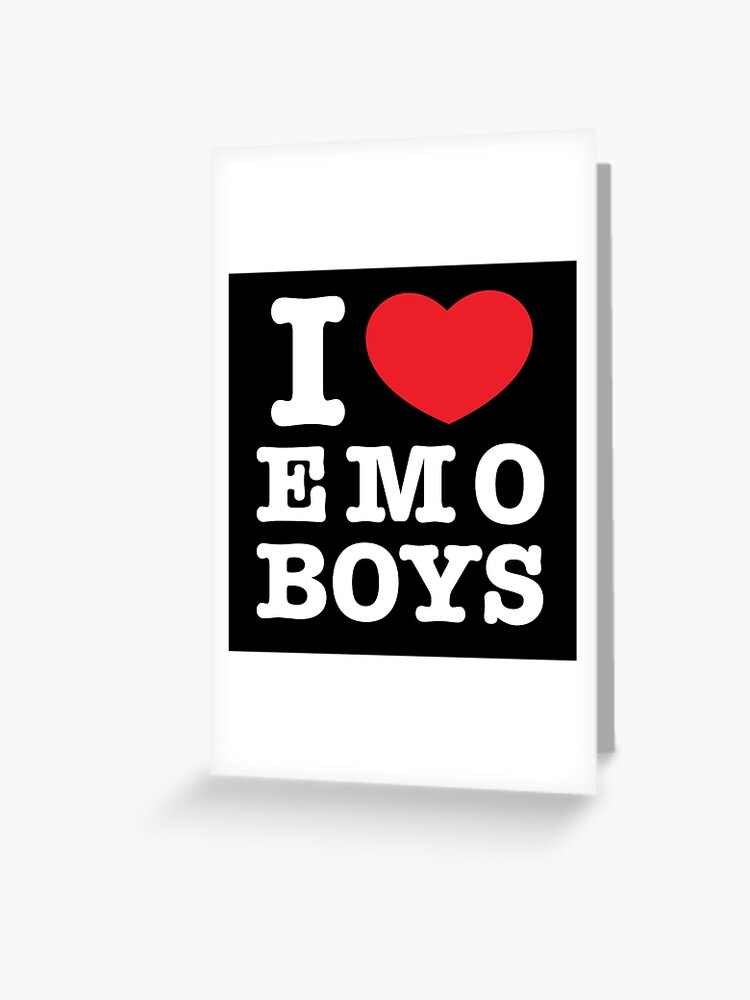 I Love Emo Girls Gifts | Greeting Card