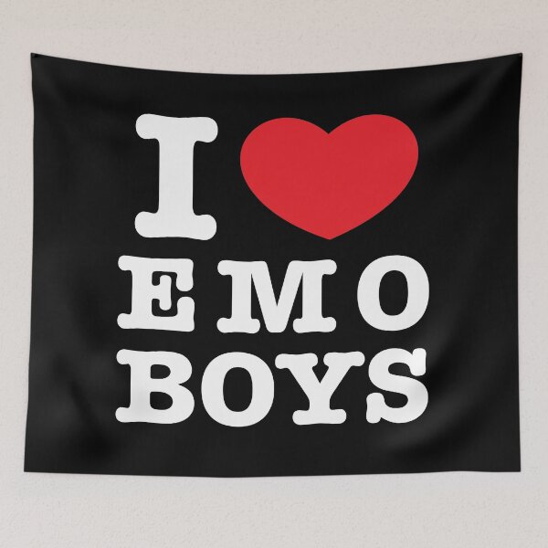 Item preview, I Love or Heart Emo Boys in Black designed and sold by heckgogh.