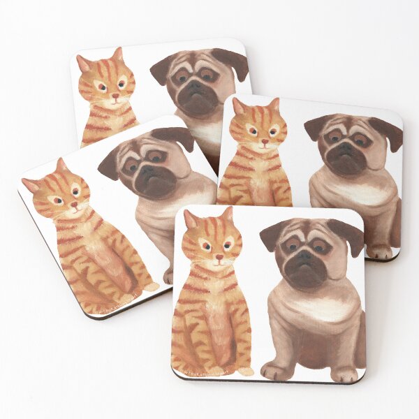 Item preview, Milo and Otis - Cat and Dog Painting designed and sold by Art by Kathleen Stuart.