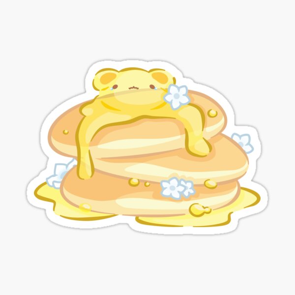Melting Butter Bear Pancake Stack Sticker