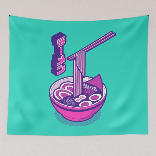 Item preview, Ramen Isometric - Aqua Magenta designed and sold by VoodooCircus.