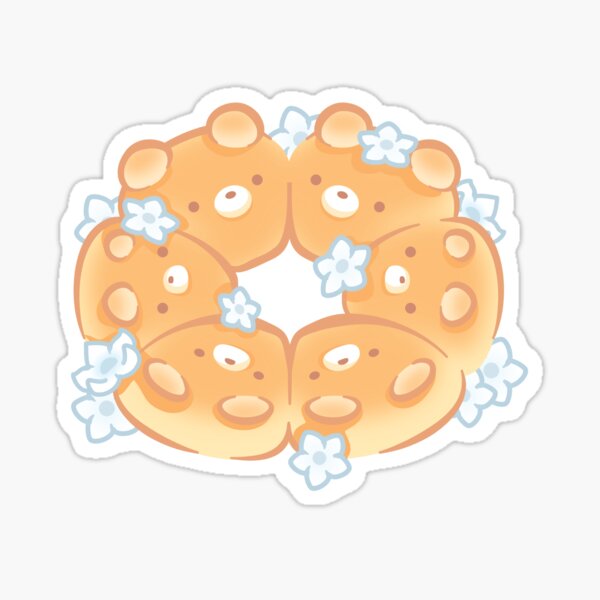 Cute Bears Bundt Bread Rolls Sticker