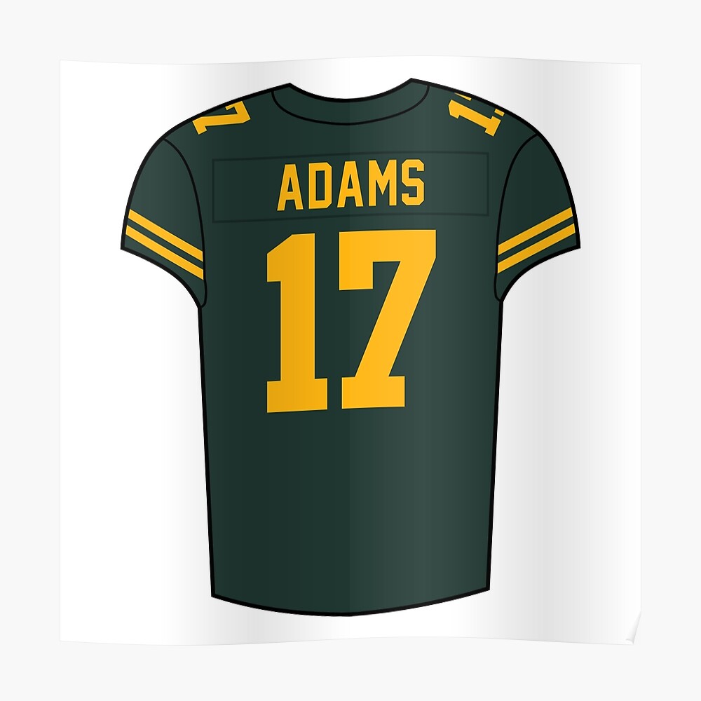 Davante Adams Alternate Jersey' Sticker for Sale by designsheaven