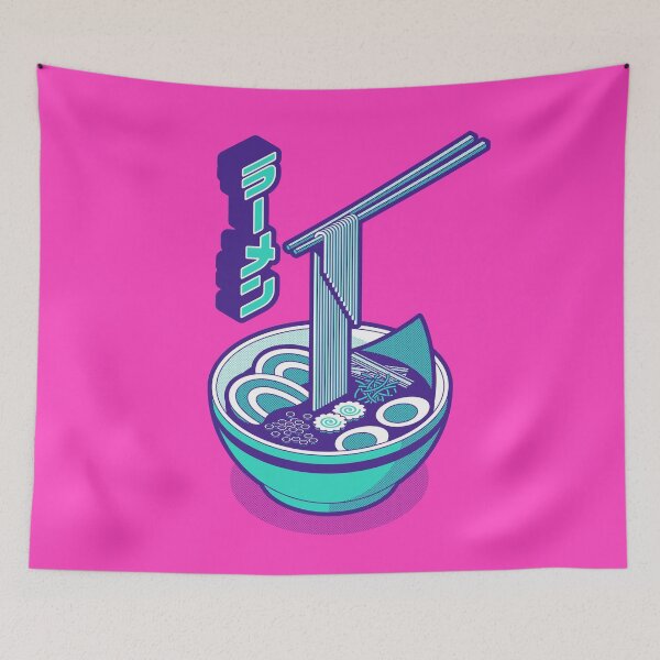 Item preview, Ramen Isometric - Magenta Aqua designed and sold by VoodooCircus.
