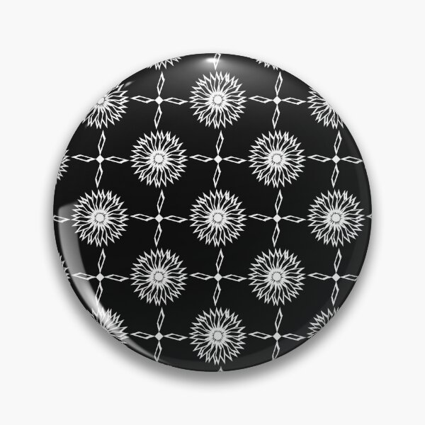 Item preview, black and white floral repeat pattern- P47 designed and sold by Zitality.