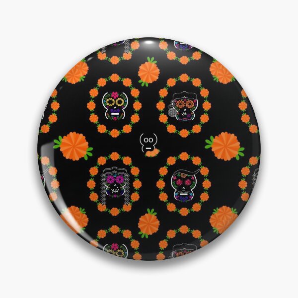 Item preview, Male&Female Mexican Calaveritas (Skulls) Pattern (DarkBG) designed and sold by mixMixtli.